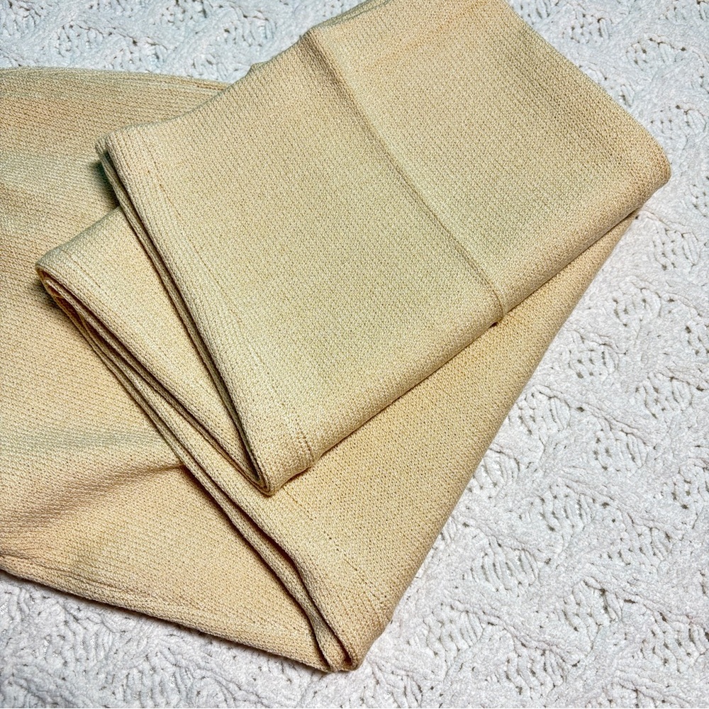 St. John Santana Knit Wide-Leg Pants Cream US 10 Medium-Large Made in USA - Picture 5 of 8